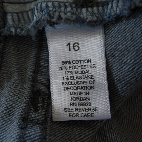 Martha Stewart Jeans Womens 16 Gray Patchwork 5 Pocket Ankle Jeans A301087 EUC - Picture 6 of 13